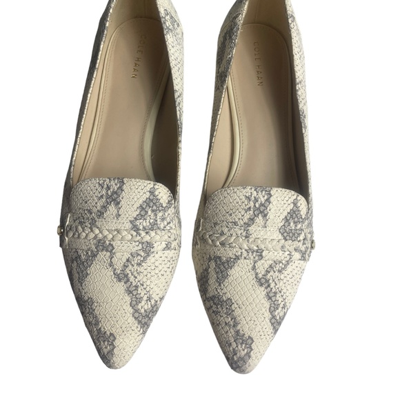 Cole Haan 10B Ladies Slip On Upper Embossed Leather Shoes - Picture 2 of 7